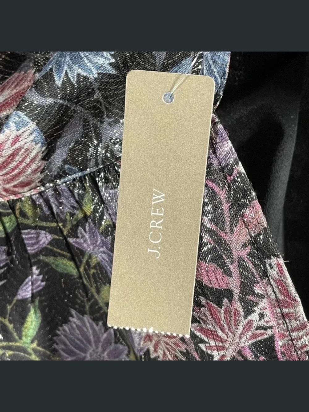 NEW J Crew Collection Shirt Womens Small pink purple black silk floral blouse